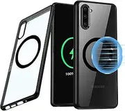 [Guizzcg] Case for Samsung Galaxy Note 10, Compatible with MagSafe, Slim Mobile Phone Case, Clear Case, Shockproof, Drop-Proof Protective Case, Black