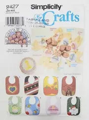 Simplicity Crafts 8427 Baby Bibs Sewing Pattern shower gifts appliques