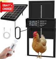 Automatic Solar Chicken Coop Door USB Charging 4 Modes Timer Remote Waterproof