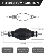Siphone Hose Gas Transfer Pump Gasoline Oil Water Fuel Transfer Hand Pump