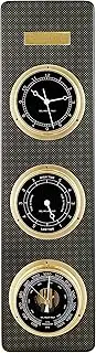 3 in 1 Fishermans Station, Clock, Tide Clock, Barometer, Carbon Fibre Finish