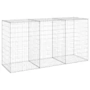 Gabion Basket Stone Wall Cage w/ Covers Garden Patio Landscape Galvanized Steel
