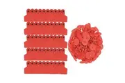 100x Cattle Ear Tags Set - 6x7cm Medium Red Blank Cow Pig Sheep Livestock Label