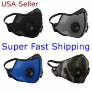 Face Mask Mesh Cover Dual Exhalation Valve Covering Reusable with PM 2.5 Filter
