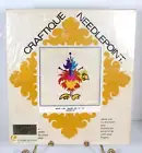 Craftique Needlepoint Bird Vintage Kit Wool Tapestry Yarn Needle 12" x 12" Canva