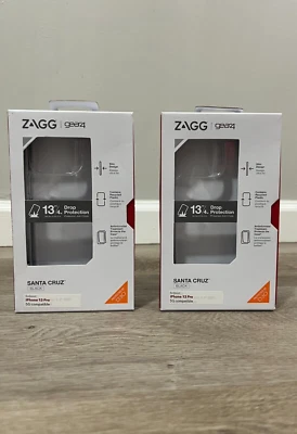 Gear4 ZAGG Santa Cruz Series Hard Case for iPhone 13 PRO CLEAR/Black BUNDLE OF 2