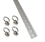 2M Anchor Track Tie Down Point Rail Trailer Caravan (1x Track + 4x Rings) LTrack