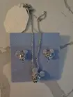 New Swarovski Disney100 Disney Mickey Mouse Stud Earrings and necklace set