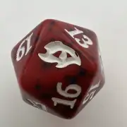 Magic The Gathering Dice Spindown Oversized D20 LifeCounter DarkFire Red