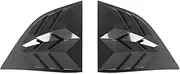 ABS Carbon Fiber Car Rear Window Blind Shades Louver Vent Window Cover Stickers Accessories Compatible For Dodge Challenger 2010+(Carbon Fiber Grain)