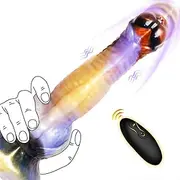 Thrusting Dildo Vibrator Adult Sex Toys Silicone Realistic Fantasy Dildo with 5 Thrusting & 10 Vibrations, Large Knot Anal G-spot Sex Toys for Womnn and Man(Vibration type)