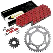 Red O-Ring Drive Chain & Sprockets for Kawasaki EX250J Ninja 250R 2008-2012