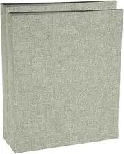 uxcell A4 Size 3 Ring Binder,2Pcs 1 Inch Round Ring Durable Linen Hardcover Binder Fit for 8.5" x 11" Paper Recipe Photo Office, Grey