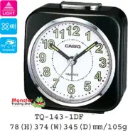 CASIO ALARM DESK CLOCK TQ-143-1DF TQ143 TQ-143 12-MONTH WARANTY
