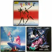 3 LASERDISCS Jacques Tati PARADE (SEALED) The Lion King, Batman Forever (used)