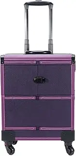 [AXHNG] Rolling Makeup Train Case, Professional Rolling Makeup Train Case, Maleta Para Manicurista Profesional, Rolling Makeup Train Case with Wheels for Artists, Hairdressers, Nail Technicians