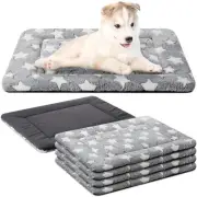 4 Pcs Dog Bed Mat Crate Pad Reversible Mat Machine Washable Bed Star Pet Slee...