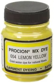 Lemon Burst Fabric Dye - Vibrant Procion MX Formula for 2/3 fl oz, Unleash Your