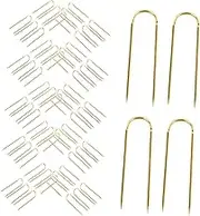 EXAOMBLE Patchwork Needle Kit 23mm Gold u Pins Hand Sewing Needles Long Sewing Pins for Upholstery and