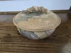 Handmade Studio Pottery Covered Casserole Dish Signed "Stanbela" Unique Glazed