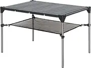 Portable Folding Camping Table with Adjustable Aluminium Legs Lightweight Picnic Table for Fishing and Outdoor Activities