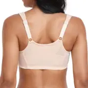 Ladies Front Fastening Firm Support Non Wired Lace Bra Plus Size 10-28 BCD DDEFG