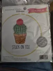 Dimensions Complete 6 inch Counted Cross Stitch Kit Stuck on You Cactus