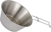 POPETPOP Outdoor Camping Bowl Foldable Stainless Steel Food Bowl with Handle for Picnics Barbecues Hiking Outdoor Activities Resistant Portable