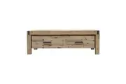 Coffee Table Solid Acacia Wood & Veneer 1 Drawers Storage Oak Colour