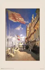 Claude Monet - Hotel des Roches Noires, Trouville Poster 11.5" x 17.5" Laminated