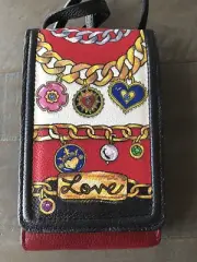 Brighton Red Phone Organizer Simply Charming~ NWT ~ Hearts, Charms & Doggie Love