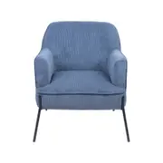 Leah Fabric Armchair Occasional Accent Arm Chair Blue
