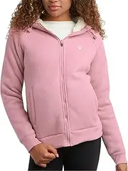 [Spyder] Women's Sherpa Fleece Jacket - UPF 50+ Heavyweight Thermal Waffle Knit Hoodie Sweatshirt with Pockets (Sizes: S-XL)