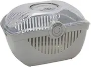 Moderna Top Runner Pet Carrier, Top Opening Travel Crate, Large Grey