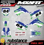 Kawasaki KX 125 2003 - 2011 Full custom sticker kit SUBSTANCE style decals