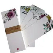 40 pcs/pack Creative Retro Flower Bookmark Paper Student Reading Book Mark Message Cards School Office Stationery Supplies