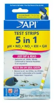 Aquarium, API 5 in 1 Aquarium Test Strips (25 strips)
