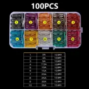 100PCS Standard Blade Fuse Car Auto Truck Boat Vehicle Assorted Kit Set 2-35A