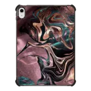 iPad 10.9-inch (10th gen) iPad Impact Case Liquid Rose Gold Marble Luxe by Nature Magick - Rose Gold Bronze Copper Teal