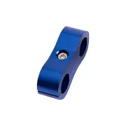 Aeroflow Billet Dual Hose Separator for Fuel Oil Line Blue Finish -6 AN