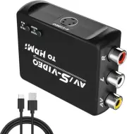 AV S Video to HDMI Converter | RCA | Composite CVBS Black