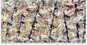 Jackson Pollock Canvas-Blue Poles Poster - Modern Aesthetic Wall Art - Abstract Jackson Pollock Style Artwork.Giclee Print on Canvas Wall Art for Living Room Bedroom Office Unframed