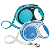 New Comfort Retractable Dog Leash (Tape), 26 ft, Large, Blue/Pastel