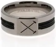 West Ham United FC Black Inlay Ring Medium HM