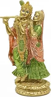 Hindu Idol Radha Krishna Statue - Indian God and Goddess Figurine Murti Pooja Sculpture Hinduism Home Office Temple Mandir Puja Item India Buddha Diwali Wedding Gifts Meditation Room Altar Shrine Kit