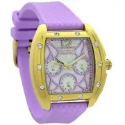 COOSSA ORIGINAL Special Edition Women's Tonneau 35MM Gold/Purple Day-Date Watch