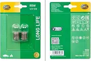 HELLA 8GA 002 071-353 Bulb - R5W - Long Life up to 3x longer lifetime - 12V - 5W - Socket Type: BA15s - Blister - Quantity: 2