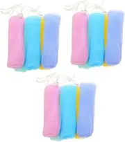 Healeved 15pcs Random Color Bathing Soap Bag Exfoliating Pouch for Soap Saver Family Bath Accessory