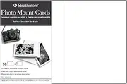 Strathmore Photo Mount Cards, White Decorative Embossed Border, 50 Cards & Envelopes