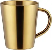 Water Cup Stainless Steel Insulated Coffee Mugs Set Shatterproof Cups with Handle for Drink and Hot Beverages Indoor Outdoor Use Coffee Mug (Color : Gold)